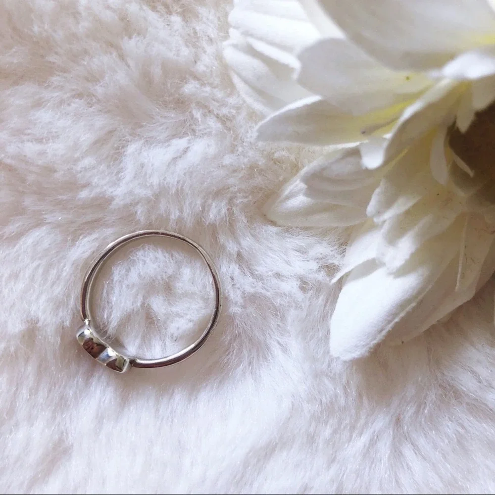 Sterling Silver Heart-Shaped Ring